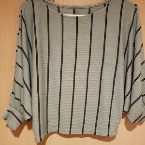 Striped dolman sleeve top.